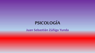 PSICOLOGÍA
Juan Sebastián Zúñiga Yunda
 