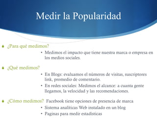 Presentación Libro Blanco sobre los Medios Sociales