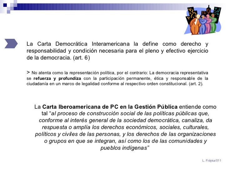 POLITICAS PUBLICAS DE PARTICIPACION CIUDADANA.