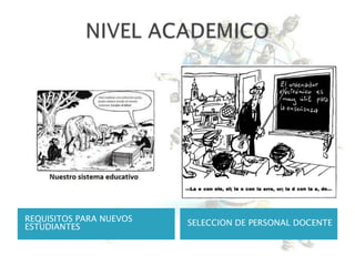 REQUISITOS PARA NUEVOS
ESTUDIANTES SELECCION DE PERSONAL DOCENTE
 