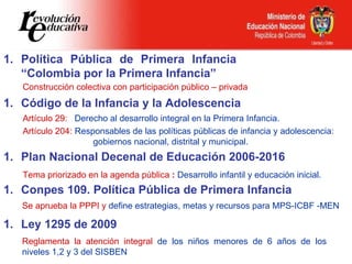 Política Educativa para la Primera Infancia en el marco de una atención ...