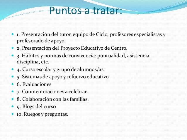 Presentación primera reunión de tutoría con padres y madres del alumn…