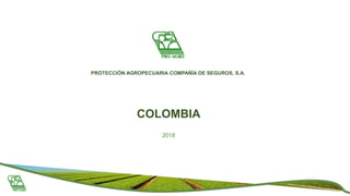 PROTECCIÓN AGROPECUARIA COMPAÑÍA DE SEGUROS, S.A.
COLOMBIA
2018
 