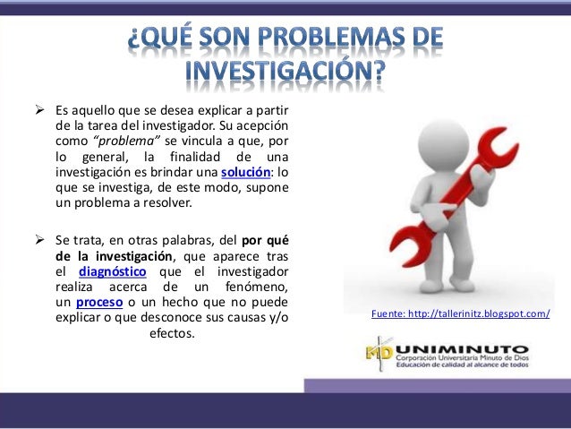 Presentación problemas de investigación