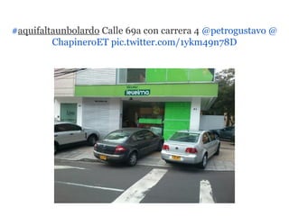 #aquifaltaunbolardo Calle 69a con carrera 4 @petrogustavo @
ChapineroET pic.twitter.com/1ykm49n78D
 