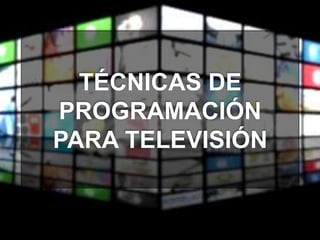 TÉCNICAS DE PROGRAMACIÓN PARA TELEVISIÓN 
