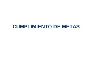 CUMPLIMIENTO DE METAS 