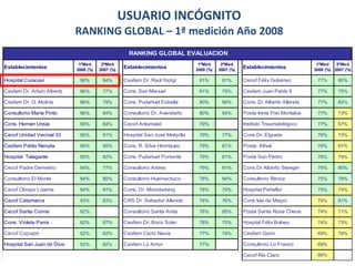USUARIO INCÓGNITO RANKING GLOBAL – 1ª medición Año 2008 