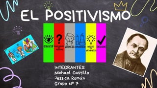 EL POSITIVISMO
INTEGRANTES:
Michael Castillo
Jessica Román
Grupo N° 7
 