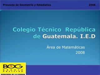 Área de Matemáticas 2008 
