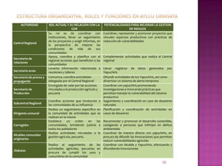 Estructura organizativa, roles y funciones en ayllu Urinsaya35