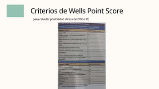 Trombosis venosa profunda y embolia pulmonar | PPTX