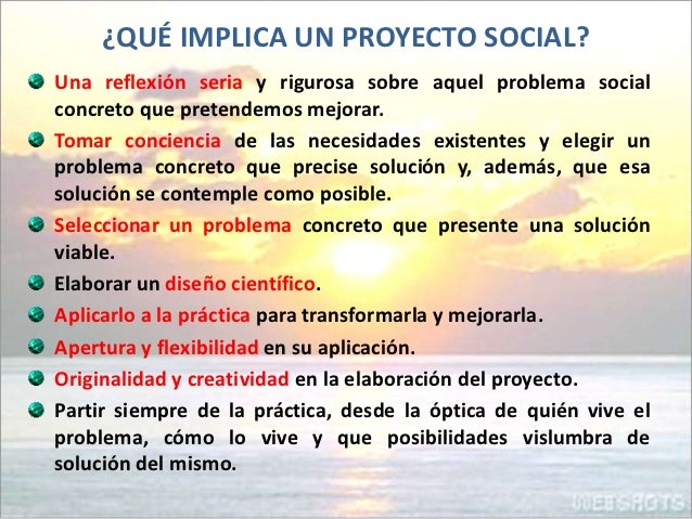 Ejemplo De Proyectos Sociales – Proyectos sociales comunitarios ...