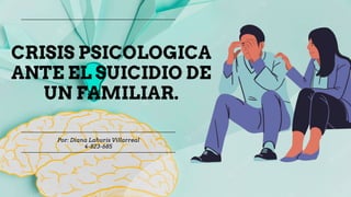 CRISIS PSICOLOGICA
ANTE EL SUICIDIO DE
UN FAMILIAR.
Por: Diana Lahuris Villarreal
4-823-685
 