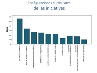 Configuraciones curriculares
de las iniciativas
 
