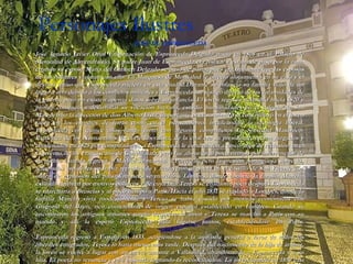 Personajes Ilustres   JOSÉ DE ESPRONCEDA José Ignacio Javier Oriol Encarnación de Espronceda Delgado nació en 1808 en el Palacio de Monsalud de Almendralejo. Su padre Juan de Espronceda era militar y estaba de paso por la zona cuando su esposa María del Carmen Delgado se puso de parto, pues era frecuente que las esposas de los militares viajaran con ello. La Marquesa de Monsalud le ofreció alojamiento en su casa y el destino quiso que Espronceda naciera en esta ciudad.Durante su infancia su familia viajó de un lugar a otro debido a los conflictos militares y Espronceda fue testigo directo de las calamidades de la guerra, pero no existen apenas datos sobre su infancia. El joven regresó a Madrid hacia 1820 y pronto comenzó a desarrollar su vocación literaria, estudió humanidades en el colegio de San Mateo, bajo la dirección de don Alberto Lista, importante poetaromántico el cual influyó en el joven tanto en los estudios de letras como en el pensamiento, inculcándole la ideología liberal. Espronceda con quince años fundó junto con algunos compañeros La Sociedad Masónico-Patriótica de los Numantinos de corte liberalista, de la cual era su presidente, fueron juzgados y condenados en 1825 por conspiradores, a Espronceda le condenaron a cinco años de reclusión en el Convento de los Franciscano de Guadalajara, pero fue absuelto al poco tiempo por intervención de su padre. Cuando regresó a Madrid se marchó a Portugal, pero la presión portuguesa sobre los refugiados españoles se había recrudecido y recluyeron al poeta en el castillo de San Vicente con orden de expulsión del país. Entonces se marchó a Londres, donde conoció la familia Mancha exiliada también por motivos políticos y de cuya hija Teresa se enamoró, poco después Espronceda se marcharía a Bruselas y al poco tiempo a París. Hacia el año 1831 se trasladó a Londres, donde la familia Mancha vivía modestamente y Teresa se había casado por motivos económicos con Gregorio del Bayo, rico comerciante de origen español establecido en Londres. Cuando se encontraron los antiguos amantes surgió de nuevo el amor y Teresa se marchó a París con su marido y allí la esperó Espronceda para fugarse juntos, estableciéndose en París. Espronceda regresó a España en 1833, acogiéndose a la amnistía general a favor de todos los liberales emigrados, Teresa lo haría meses más tarde. Después del nacimiento de la hija de ambos, la joven se vuelve a fugar con un nuevo amante a Valladolid, abandonando a Espronceda y a su hija. El poeta no renuncia y va a buscarla logrando la reconciliación. La joven moriría en 1839 casi en el olvido del poeta . 