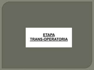 ETAPA
TRANS-OPERATORIA
 