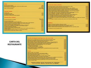 CARTA DEL
RESTAURANTE
 