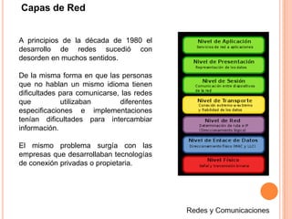 Tipos de ServidoresServidor de archivo: almacena varios tipos de archivos y los distribuye a otros clientes en la red.Servidor de impresiones: controla una o más impresoras y acepta trabajos de impresión de otros clientes de la red, poniendo en cola los trabajos de impresión (aunque también puede cambiar la prioridad de las diferentes impresiones), y realizando la mayoría o todas las otras funciones que en un sitio de trabajo se realizaría para lograr una tarea de impresión si la impresora fuera conectada directamente con el puerto de impresora del sitio de trabajo.Servidor de correo: almacena, envía, recibe, enruta y realiza otras operaciones relacionadas con email para los clientes de la red.Servidor de fax: almacena, envía, recibe, enruta y realiza otras funciones necesarias para la transmisión, la recepción y la distribución apropiadas de los fax.Redes y Comunicaciones