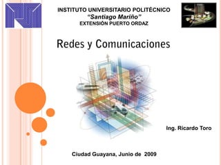 Cableado EstructuradoFibra Óptica – ConectoresEncargados de conectar las líneas de fibra a un elemento, ya puede ser un transmisor o un receptor. Tipos:FC, que se usa en la transmisión de datos y en las telecomunicaciones. FDDI, se usa para redes de fibra óptica. LC y MT- Array que se utilizan en transmisiones de alta densidad de datos. SC y SC-Dúplex se utilizan para la transmisión de datos. ST o BFOC se usa en redes de edificios y en sistemas de seguridad.Duplex, simples, para fibra monomodo o multimodoRedes y Comunicaciones
