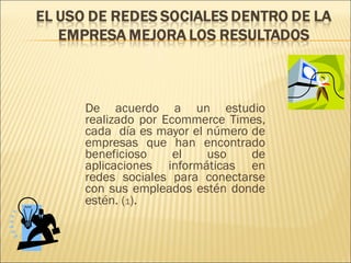 Uso de Redes Sociales en el mundo empresarial | PPT