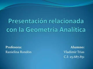 Profesora: Alumno:
Ranielina Rondón Vladimir Trias
C.I: 25.687.851
 
