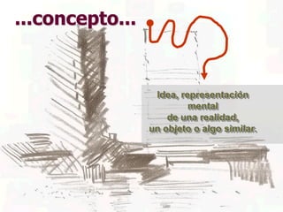 ...concepto...


                  Idea, representación
                          mental
                     de una realidad,
                 un objeto o algo similar.
 