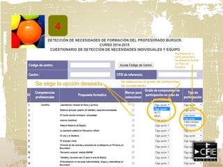 4
Se elige la opción deseada Se selecciona el grado de compromiso
de cumplimiento
Participación a
título personal o
se desearía formar
un Plan de
Equipos
 