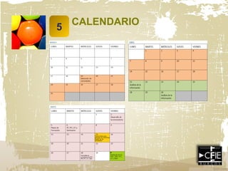 5
CALENDARIO
 