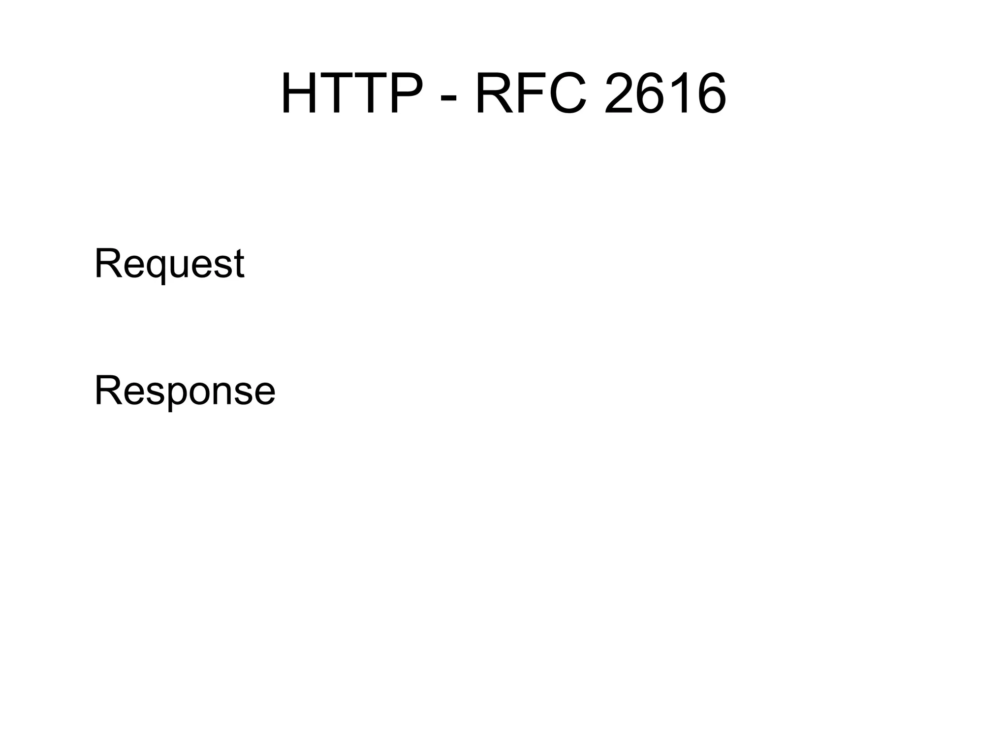 HTTP - RFC 2616

Request


Response
 
