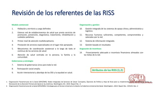 Modelo Riss Face Redes Integradas de Servicios de Salud (RISS), Colombia | PPTX