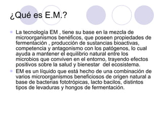 ¿Qué es E.M.? ,[object Object],[object Object]