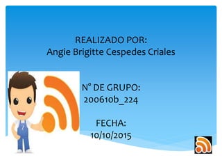 REALIZADO POR:
Angie Brigitte Cespedes Criales
N° DE GRUPO:
200610b_224
FECHA:
10/10/2015
 