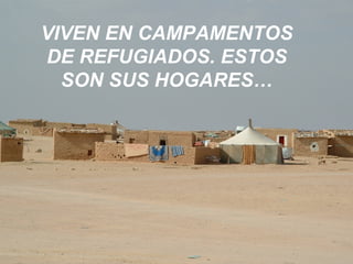VIVEN EN CAMPAMENTOS
DE REFUGIADOS. ESTOS
  SON SUS HOGARES…
 