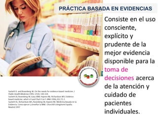 PRÁCTICA BASADA EN EVIDENCIAS
 