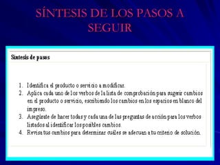 SSÍÍNTESIS DE LOS PASOS ANTESIS DE LOS PASOS A
SEGUIRSEGUIR
 