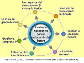 Edgar Morín (1999). Los siete saberes necesarios para la educación del futuro.  