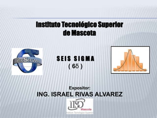 Instituto Tecnológico Superior
de Mascota

SEIS SIGMA
( 6δ )

Expositor:

ING. ISRAEL RIVAS ALVAREZ

 