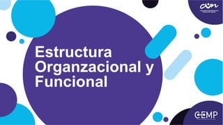 Estructura
Organzacional y
Funcional
 