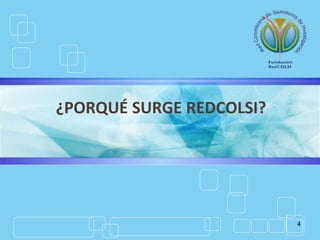 4
¿PORQUÉ SURGE REDCOLSI?
 