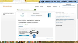 14) Hacemos clic en “Get Full Text Elsewhere”.
 