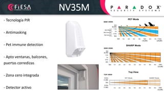 NV35M
- Tecnología PIR
- Antimasking
- Pet immune detection
- Apto ventanas, balcones,
puertas corredizas
- Zona cero inte...