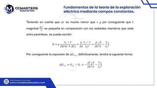 Fundamentos de la teoría de la exploración
eléctrica mediante campos constantes.
 