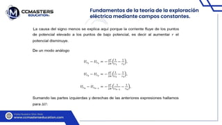 Fundamentos de la teoría de la exploración
eléctrica mediante campos constantes.
 