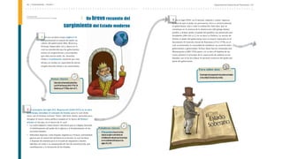 Departamento Nacional de Planeación | 27
26 | Antecedentes - Unidad 1
Continuación
Un breve recuento del
surgimiento del Estado moderno
1. En una primera etapa (siglos V al
XV) predominó el control del poder en
cabeza del gobernante (Rey, Monarca,
Príncipe, Emperador, etc.), época en la
cual se consideraba que los gobernantes
tenían un origen divino, y se aceptaba
que ellos tenían todos los derechos
frente a la población, mientras que esta
última no estaba en capacidad de ejercer
ningún derecho frente a las autoridades.
3. En el siglo XVIII, en el mundo, empezó a tomar vigencia
la idea de que el poder no pertenecía, única y exclusivamente,
al gobernante, sino a toda la población. Esta idea, que se
constituye en la esencia de la democracia (del griego demos:
pueblo, y krátos: poder, el poder del pueblo), fue planteada por
Aristóteles (384-322 a.C.) en su obra La Política. La noción de
limitar el poder del gobernante tuvo su mayor expresión en el
documento El Contrato Social de Rousseau (1712-1778), en el
cual se planteaba la necesidad de establecer un acuerdo entre
gobernantes y gobernados. Dichas ideas fueron retomadas por
Montesquieu (1689-1755) quien, en su obra El Espíritu de las
Leyes, planteó el principio de la separación de poderes en los
Estados, con el fin de reducir el ejercicio exclusivo del poder por
parte del gobernante.
2. A principios del siglo XVI, Maquiavelo (1469-1527), en su obra
El Príncipe, introdujo el concepto de Estado, para lo cual dicho
autor usó el término italiano “Stato” (del latín Status: posición) para
designar el nuevo status político surgido en la época del Renaci-
miento en Europa, en el marco de la cual:
• La razón empezó a tener mayor relevancia que la religión, llevando
al debilitamiento del poder de la Iglesia y al fortalecimiento de los
nacientes Estados.
• Diferentes imperios, como España, Inglaterra y Francia, enfrentaban
guerras por el control del territorio en el mundo, lo cual los llevó
a disponer de sistemas para el recaudo de impuestos y fuertes
ejércitos, así como a la construcción de vías de comunicación, que
contribuyeron a la formación de los Estados.
Notas claves
C
abecitarlafraseatribuidaalRey
LuisXIVdeFrancia(1643-1715):“
el
Estadosoyyo”(“L
’É
tat,c’
estm
oi”).
Palabras claves
• ElRenacimientofueelnombre
dadoalampliom
ovimientode
revitalizaciónculturalqueseprodujo
eneloccidentedeEuropaenlos
siglosXVyXVI.
Para saber más
Elprincipiodelaseparacióndepoderessetratará
enlaunidad2deestedocumento.
 