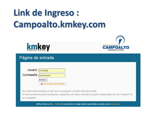 Link de Ingreso :
Campoalto.kmkey.com
 