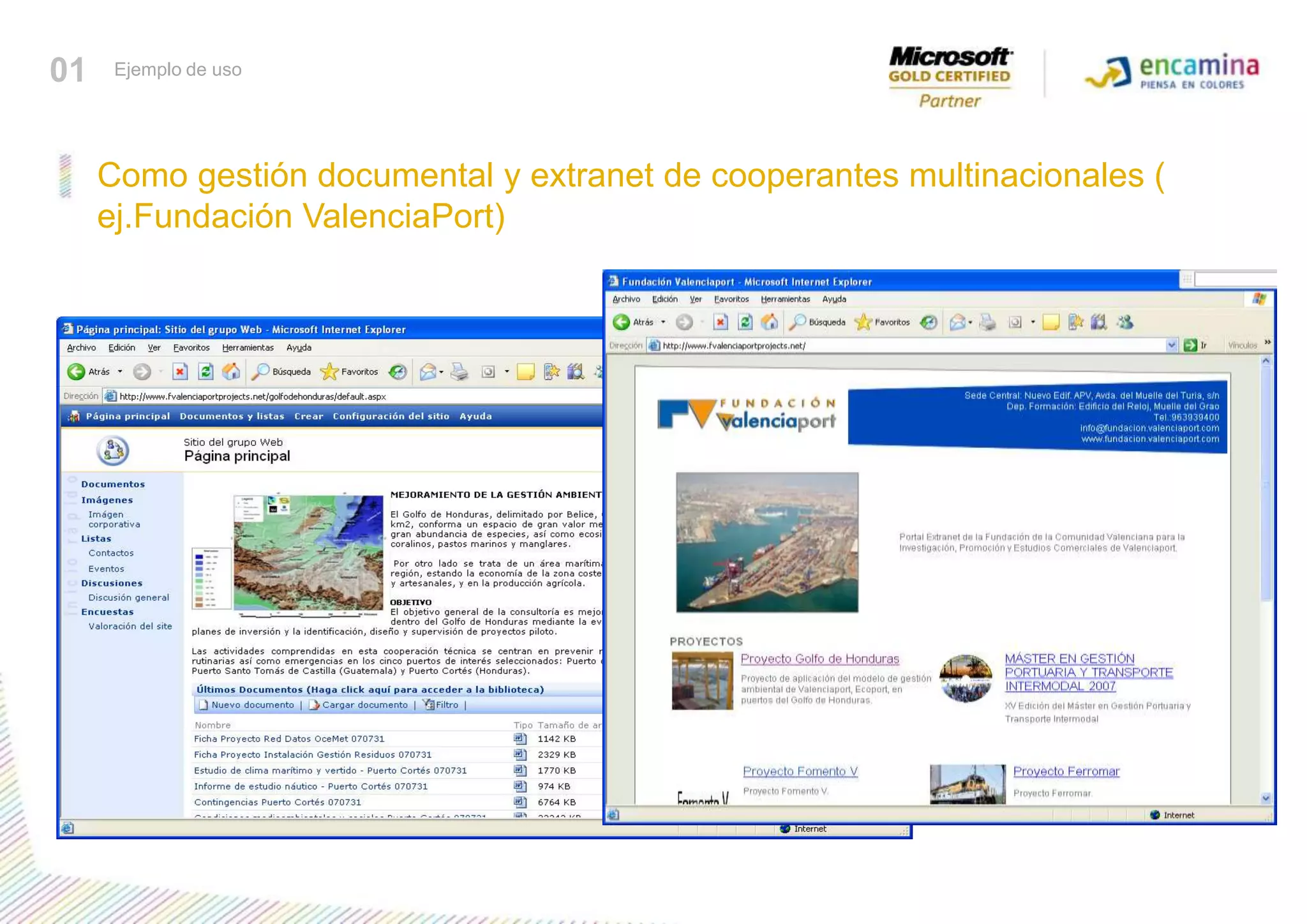 Como gestión documental y extranet de cooperantes multinacionales ( ej.Fundación ValenciaPort)01Ejemplo de uso