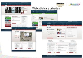 Web pública y privadas