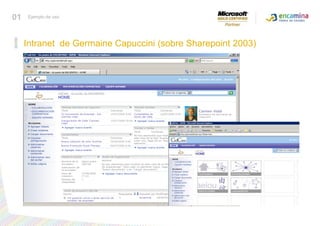 Intranet  de GermaineCapuccini (sobre Sharepoint 2003)01Ejemplo de uso