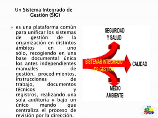 Sistema integrado de gestión | PPTX